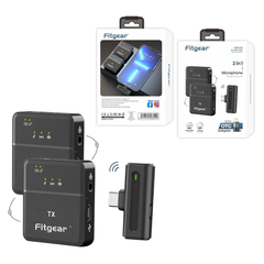 Fitgear 2-in-1 Wireless Lavalier Microphone