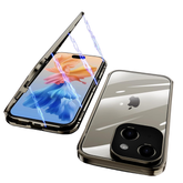 I Phone 15 Plus 360 Magnetic Glass Case with Metal Frame – Front & Back Protection