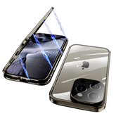 iPhone 15 Pro 360° Full Body Magnetic Case with Double-Sided Tempered Glass