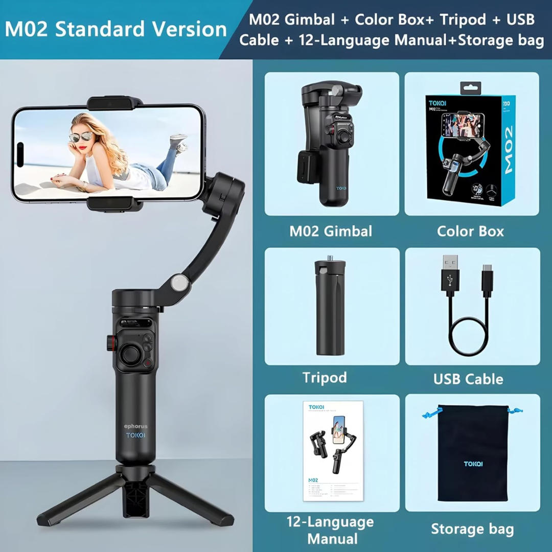 M02 Mobile Gimbal with Tripod & Remote