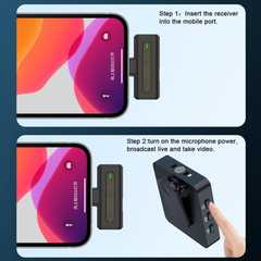 SX8 Dual Wireless Lavalier Microphone with Plug & Play Receiver