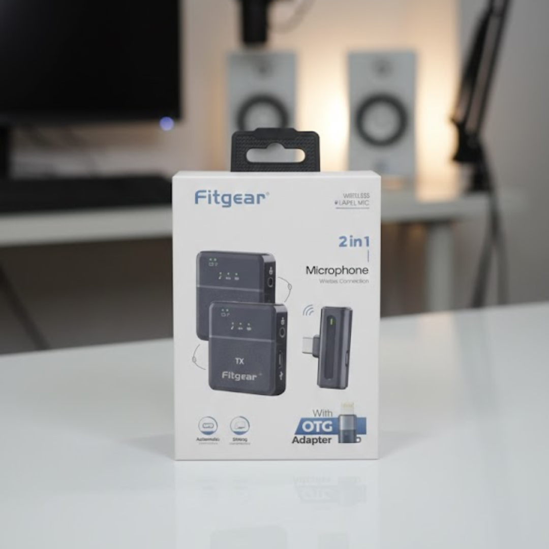 Fitgear 2-in-1 Wireless Lavalier Microphone