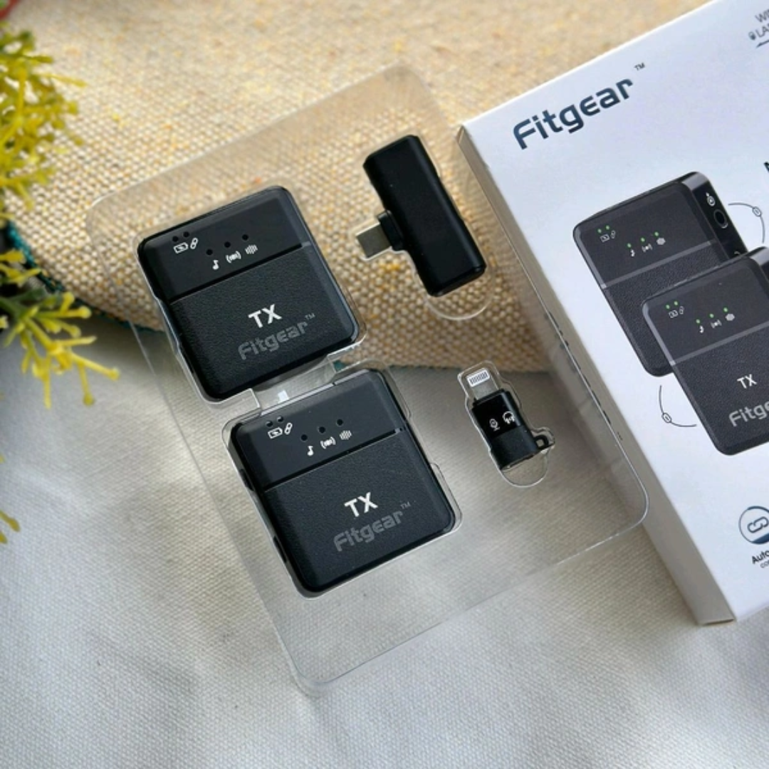 Fitgear 2-in-1 Wireless Lavalier Microphone