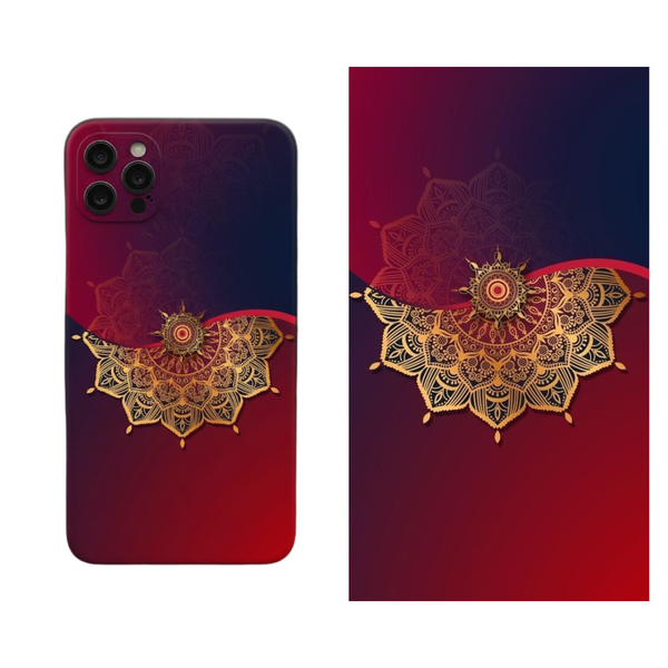 Royal Gold & Crimson Mandala Back Skin 6