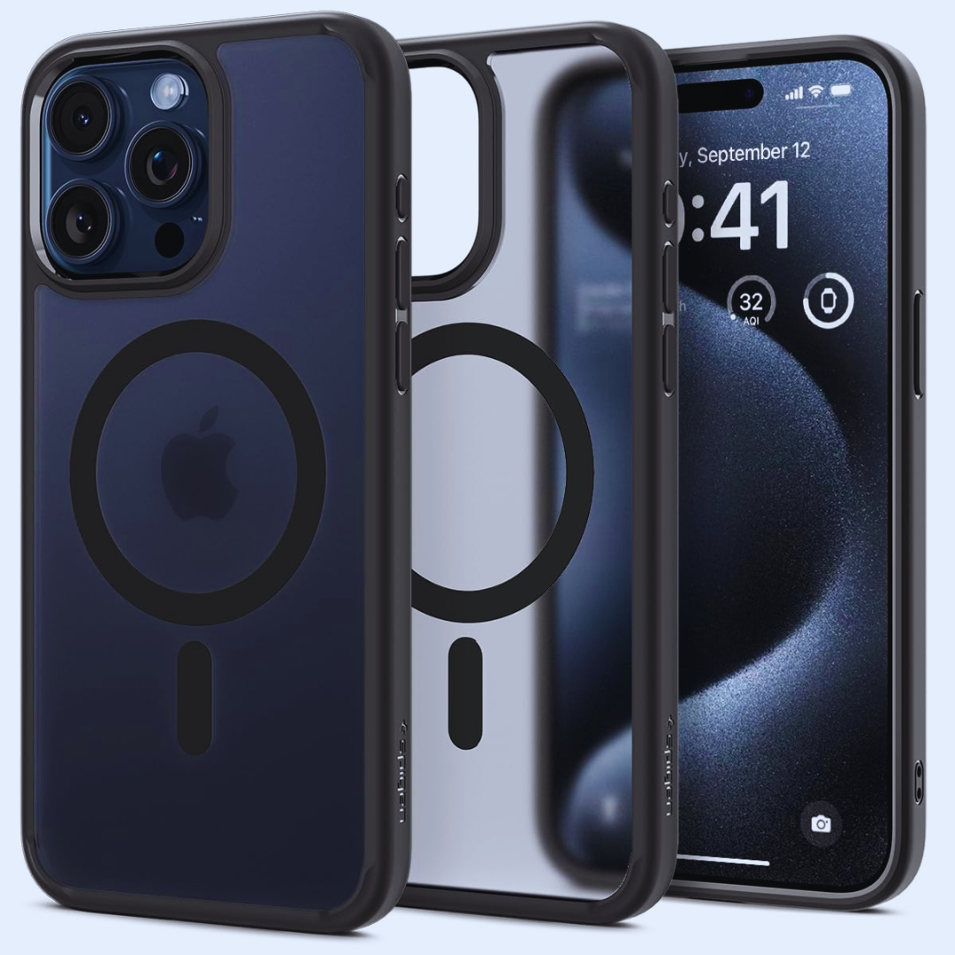 SPIGEN Hybrid Magsafe Magnetic  Phone Cover – Black Frame