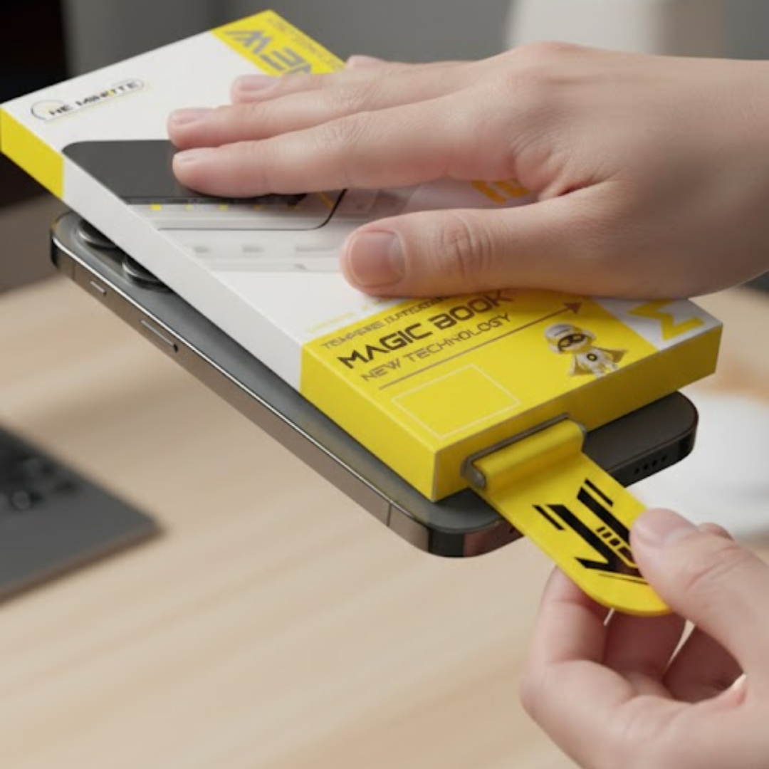 Magic Book Tempered Glass for iPhone 15 – New Technology Screen Protector