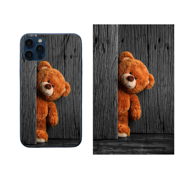 Color Pop Teddy Bear Design Back Skin Cover 15