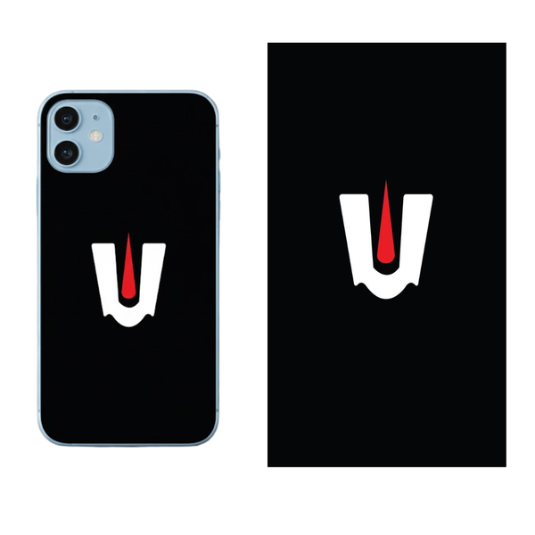 Minimalist White and Red Symbol phone Back Skin Cover 18