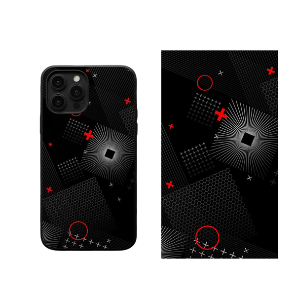 Abstract Geometric Cyberpunk Back Skin 22