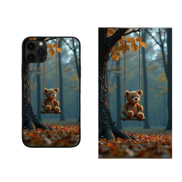 Cute Bear on Tree Swing Back Skin Cover 43