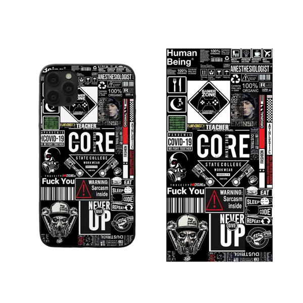 Black & White Urban Collage Phone Back skin Cover 44