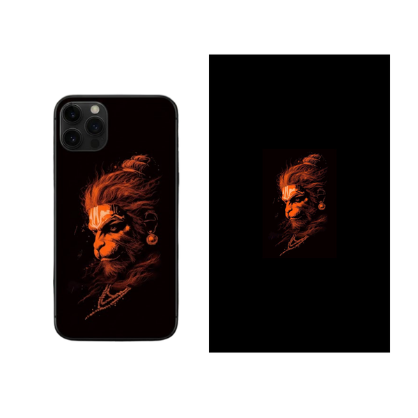Lord Hanuman Orange Glow Back Skin Cover 45