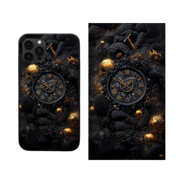 Luxury Textured Clock Back Skin Cover 46
