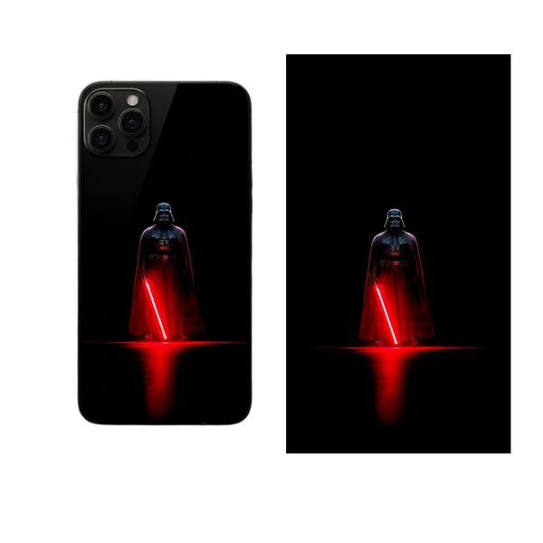 Blackout Vader & Red Lightsaber Back Skin Cover 48