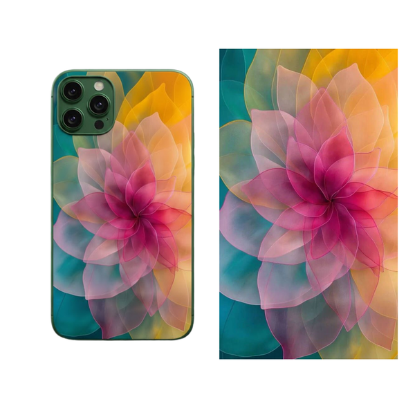 Vibrant Bloom Translucence Phone Back Skin Cover 52