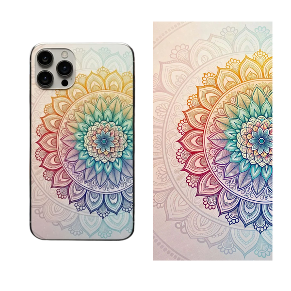 Chakra Rainbow Mandala Phone Back Skin Cover 55