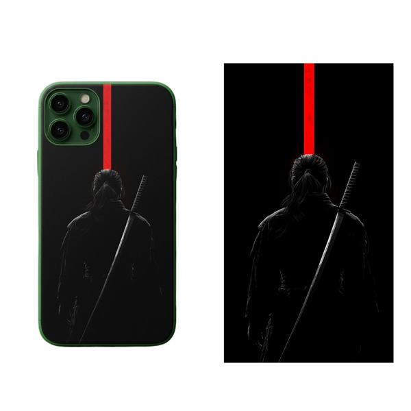 Minimalist Black & Red Katana Art Back Skin Cover 60