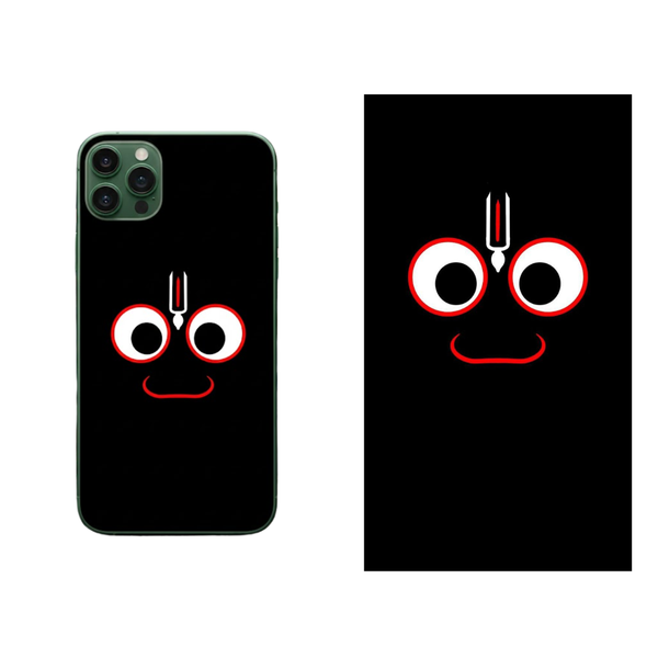Divine Smile of Jagannath Black Back Skin Cover 61