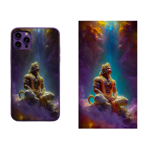 Divine Meditation Hanuman in the Clouds Back Skin Cover 76