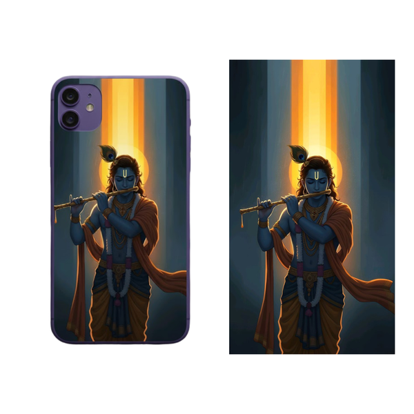 Murli Manohar Golden Glow Phone Back skin Cover 78