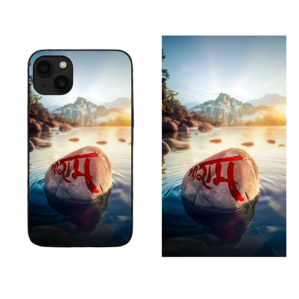 Jai Shri Ram Floating Stone Phone Back Skin Cover 81