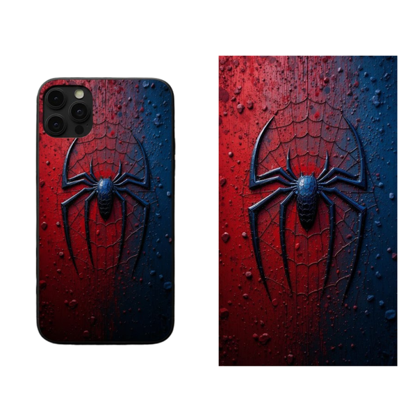 Distressed Red & Blue Spider Back Skin Cover 84