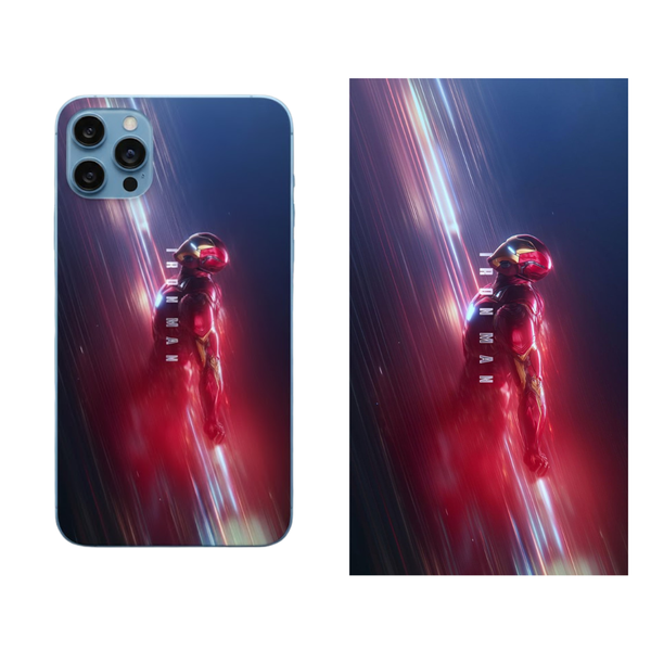 Glowing Suit Phone Back Skin Cover 86
