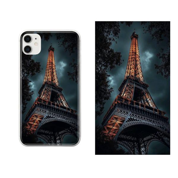 Eiffel Tower Dramatic Paris Night Back skin Cover 32