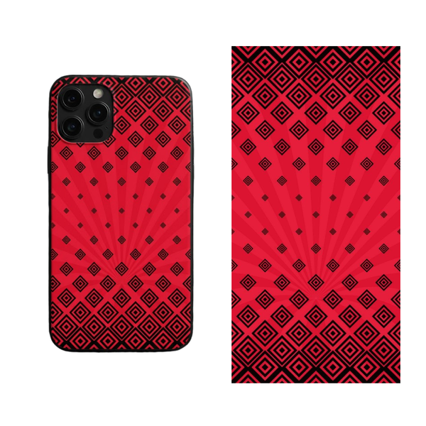Geometric Radiance Black & Red Back Skin Cover 40