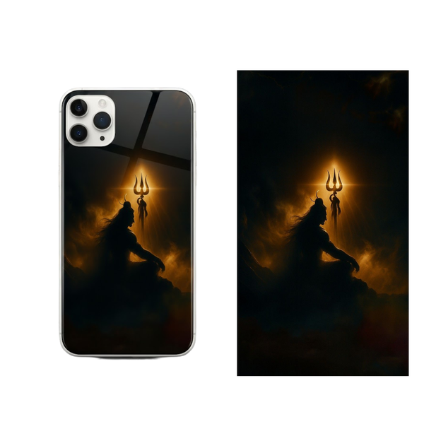 Lord Shiva Golden Trishula Radiance Back Skin Cover 31