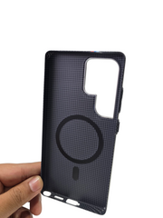 Samsung S25 Ultra Carbon Fiber Case With MagSafe Wireless Charging