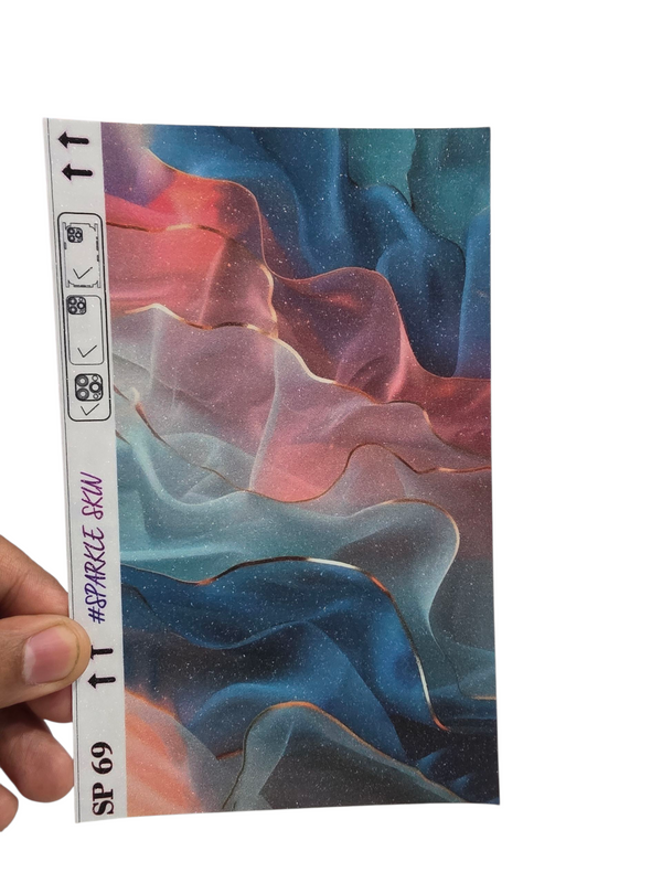 MOBILE BACK SKIN SPARKEL FINISHING