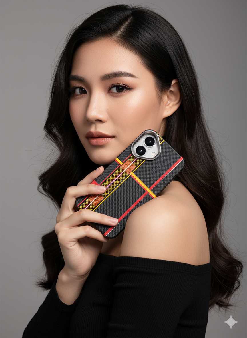 iPhone 16 Slim Carbon Fiber Case with MagSafe Compatibility