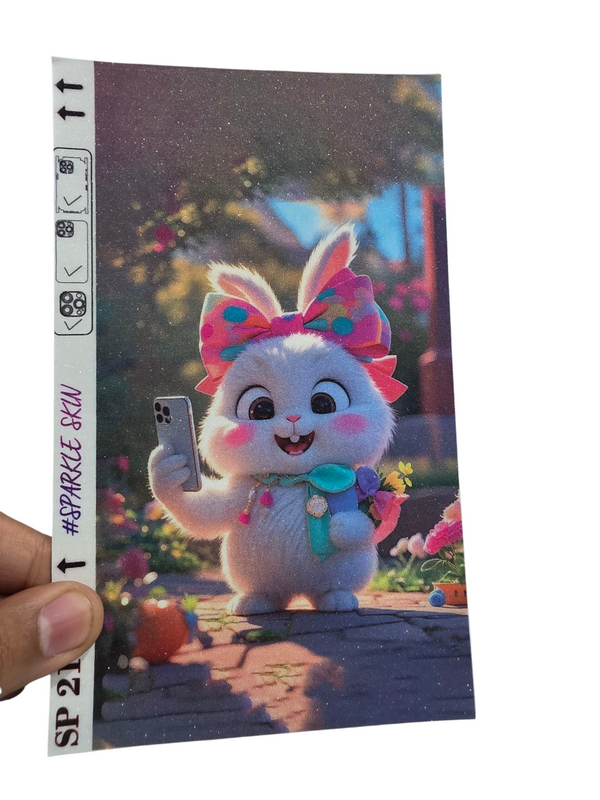 MOBILE BACK SKIN SPARKEL FINISHING